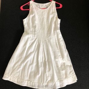 White Linen Swing Dress